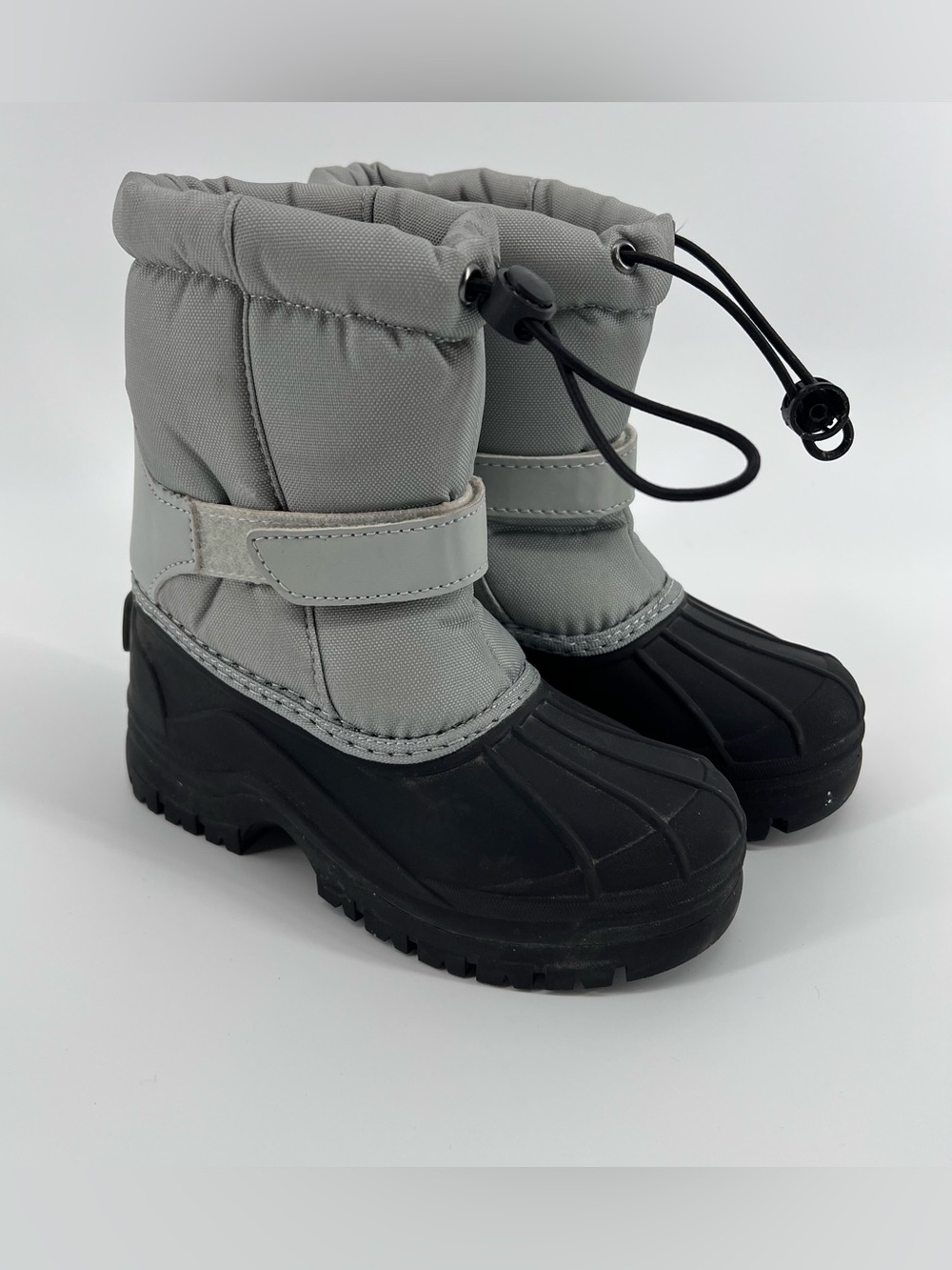 Outdoor Kids Snow Boots Size 12 Gray Black 3M Thinsulate Insulated Winter
